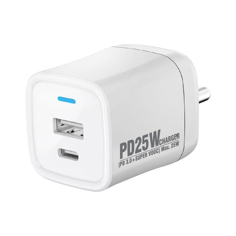 TRND 25W Dual-Port Charging Adapter - Type A and Type C, PD PPS, Supervooc Compatible