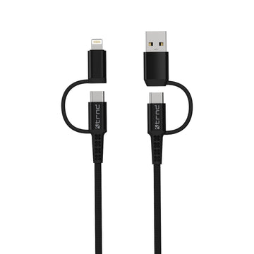 TRND 100W 4-in-1 Braided Cable - A to C, C to C, A to Lightning, C to Lightning