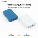 Magz Duo 2-in-1 Magnetic Wireless Power Bank - 10,000 mAh Blue