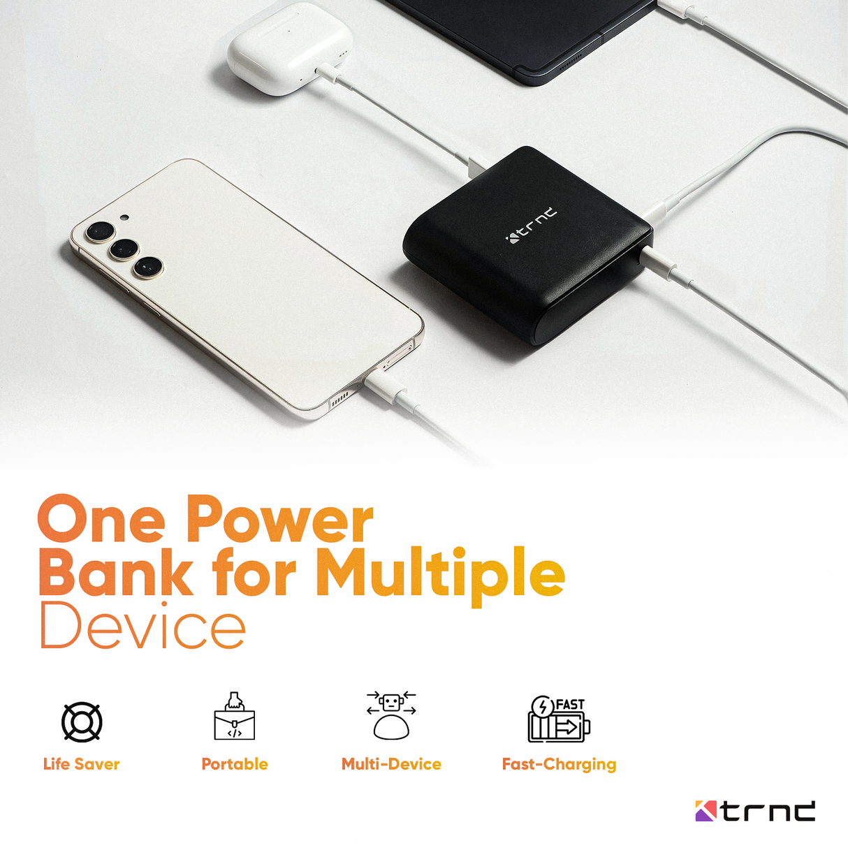 TRND Power Nano 15,000 mAh Power Bank - 22.5W Fast Charging